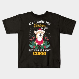 Corgi Christmas Kids T-Shirt